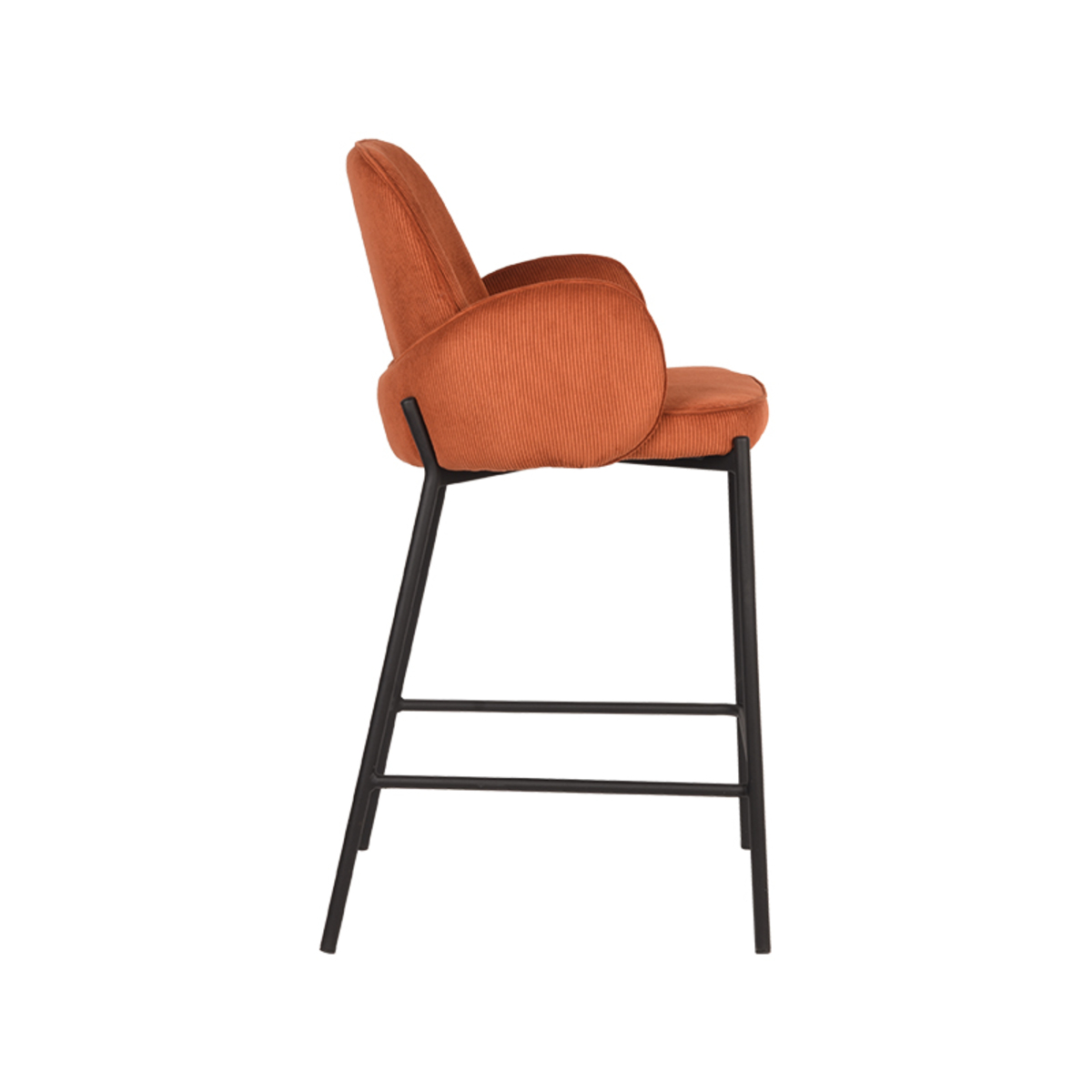 LABEL51 Barkruk Jari - Rust - Ribcord - Zithoogte 65