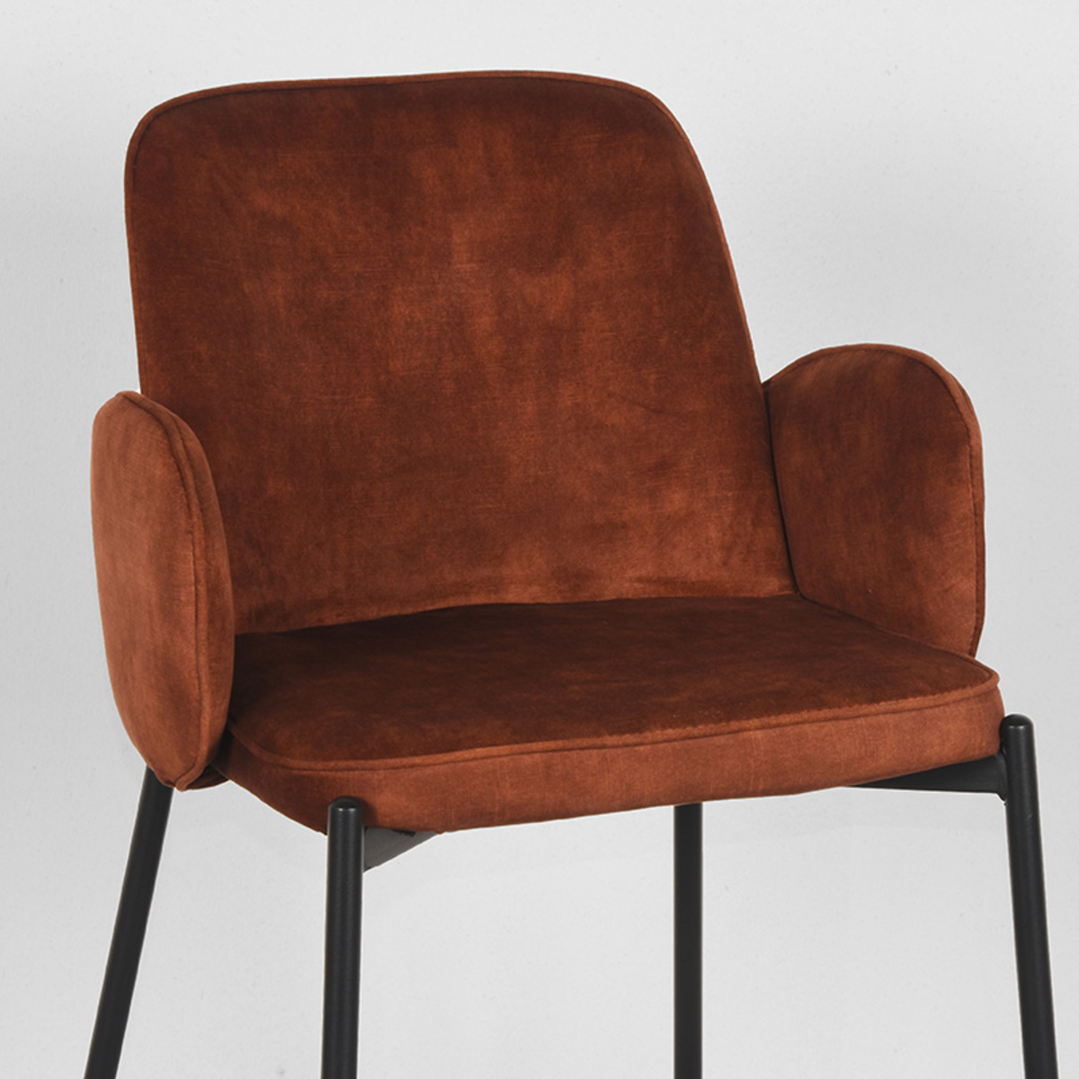 LABEL51 Barkruk Jari - Rust - Velours - Zithoogte 65