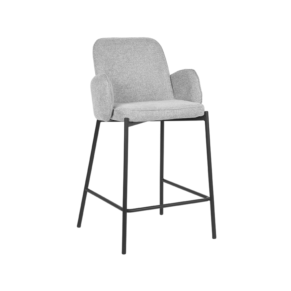 LABEL51 Barkruk Jari - Zinc - Weave - Zithoogte 65