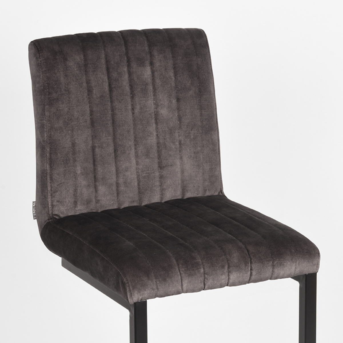 LABEL51 Barkruk Milo - Antraciet - Velours - Zithoogte 65