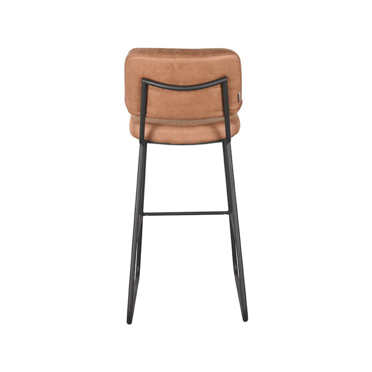 LABEL51 Barkruk Noah - Cognac - Micro Suede - Zithoogte 78