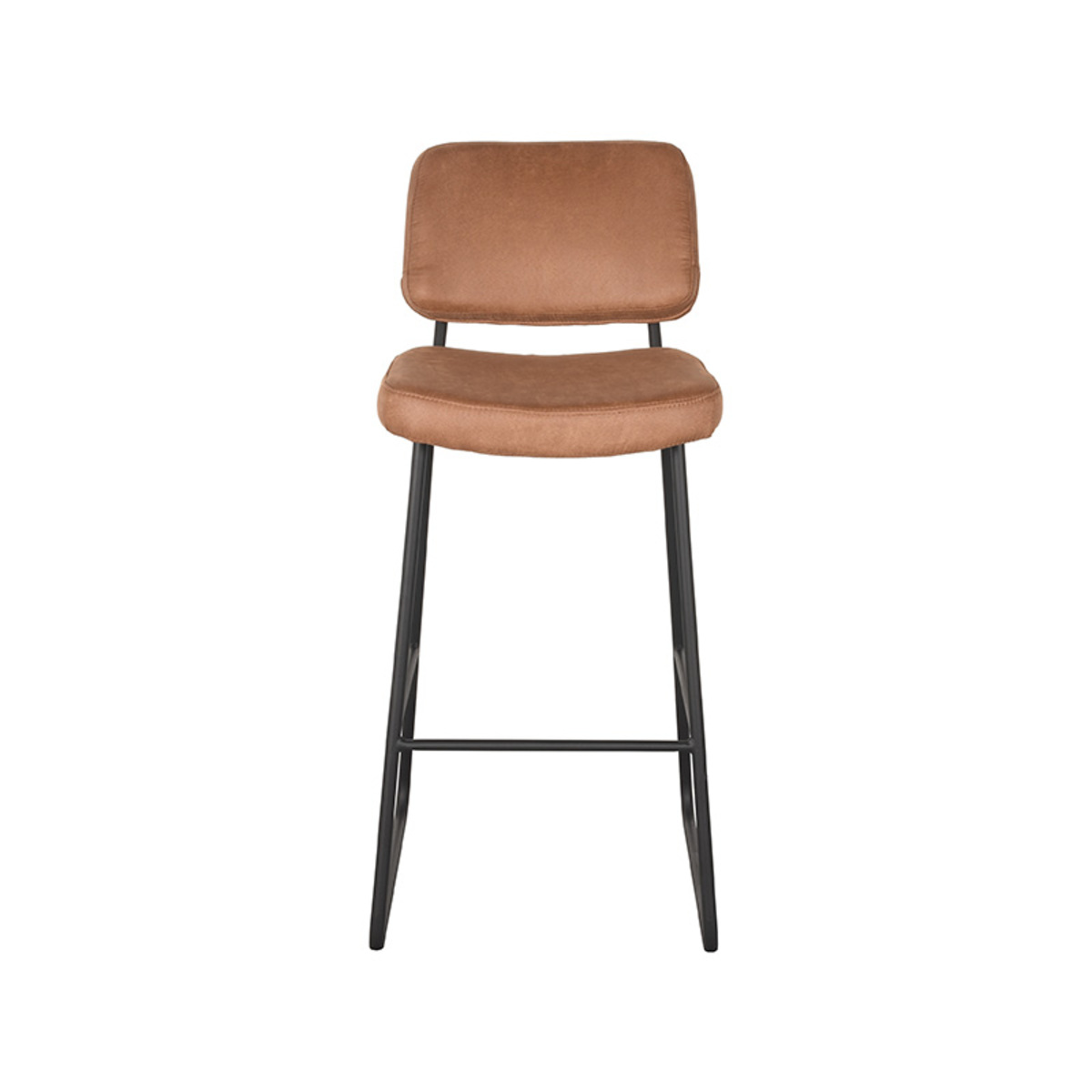 LABEL51 Barkruk Noah - Cognac - Micro Suede - Zithoogte 78