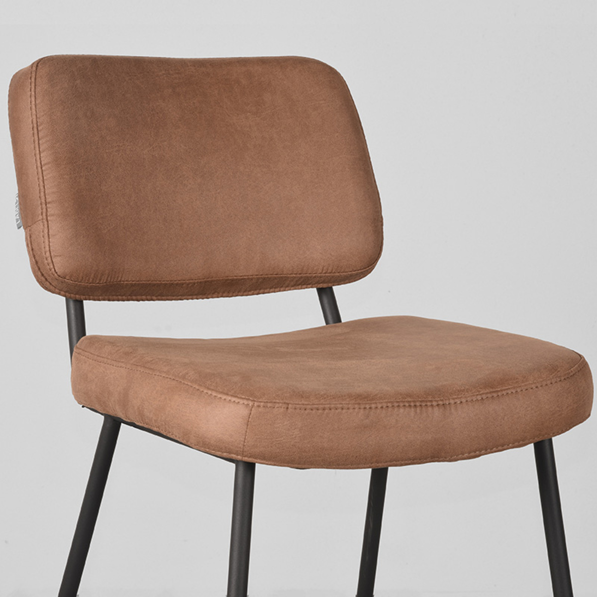 LABEL51 Barkruk Noah - Cognac - Micro Suede - Zithoogte 65