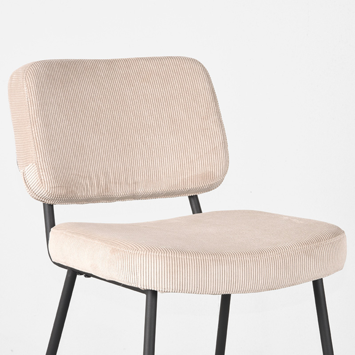LABEL51 Barkruk Noah - Naturel - Ribcord - Zithoogte 65