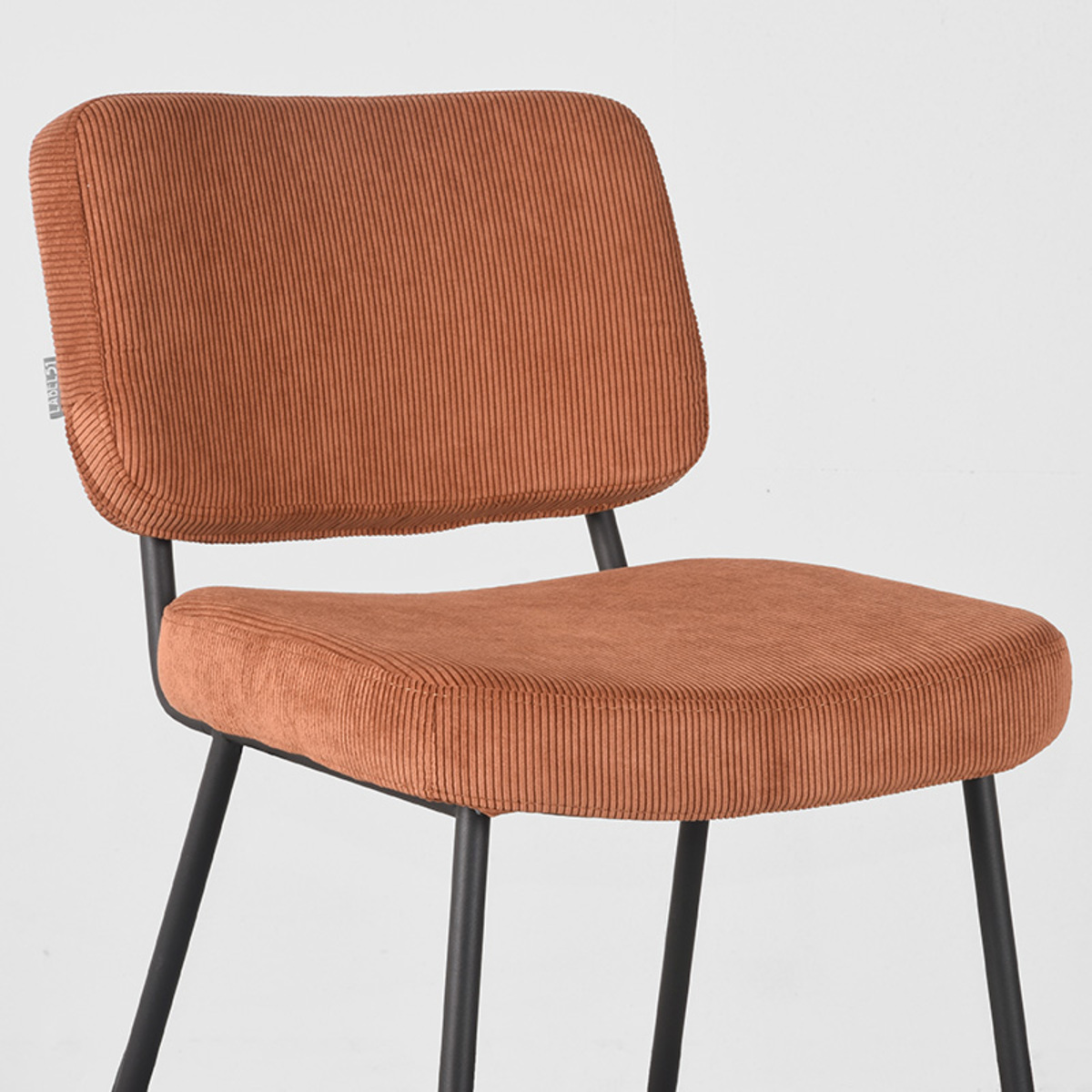 LABEL51 Barkruk Noah - Rust - Ribcord - Zithoogte 65