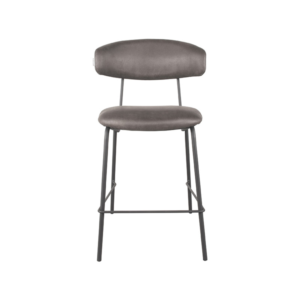 LABEL51 Barkruk Zack - Antraciet - Micro Suede - Zithoogte 65