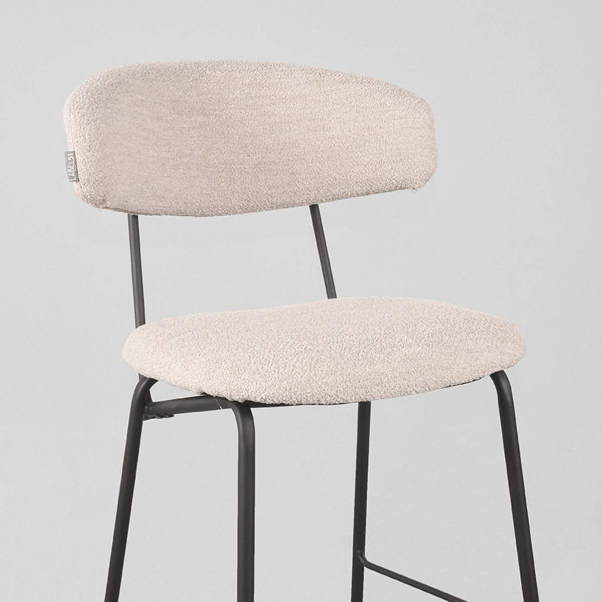 LABEL51 Barkruk Zack - Naturel - Boucle - Zithoogte 65