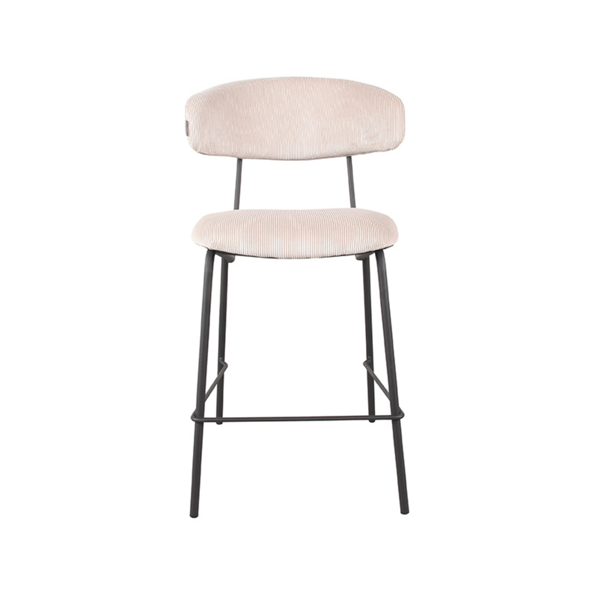 LABEL51 Barkruk Zack - Naturel - Ribcord - Zithoogte 65