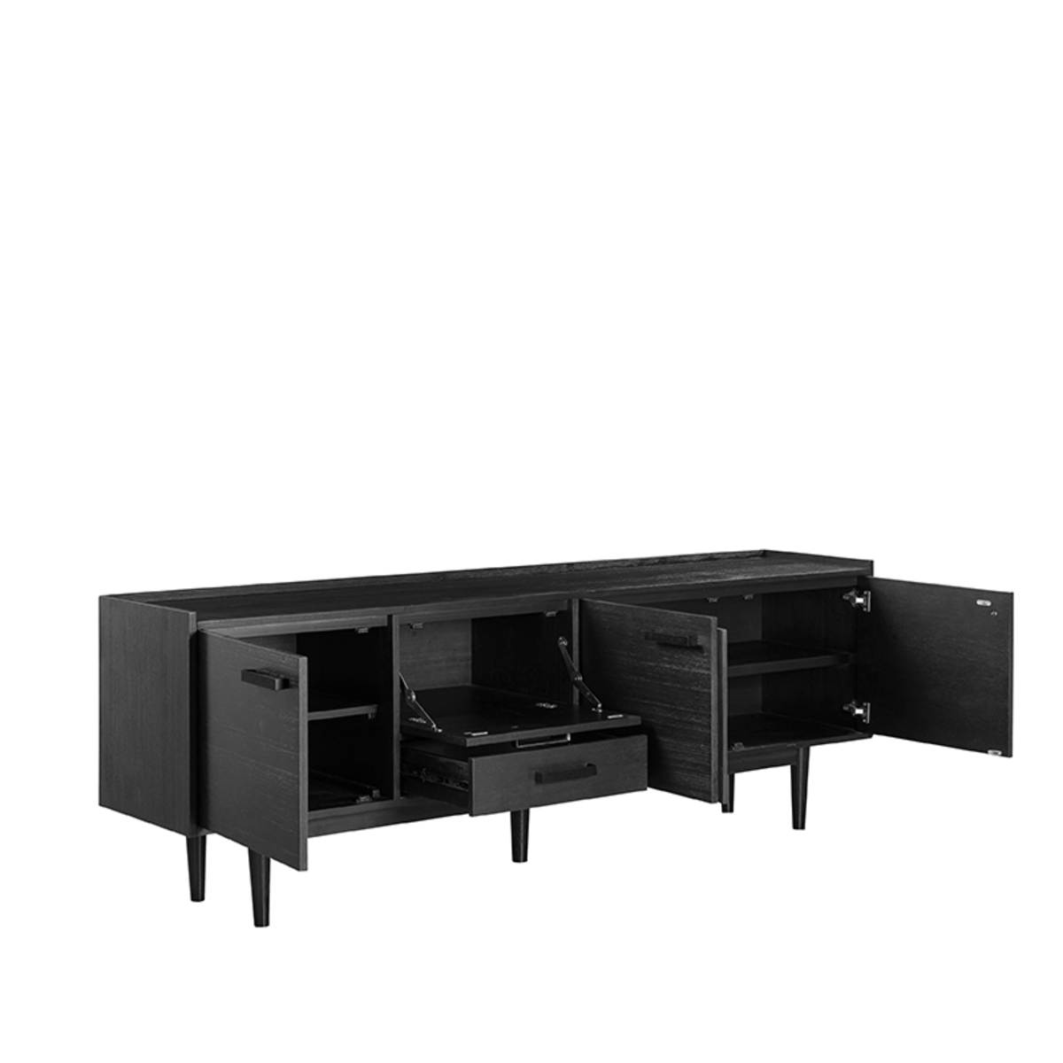 LABEL51 Dressoir Cali - Zwart - Acaciahout