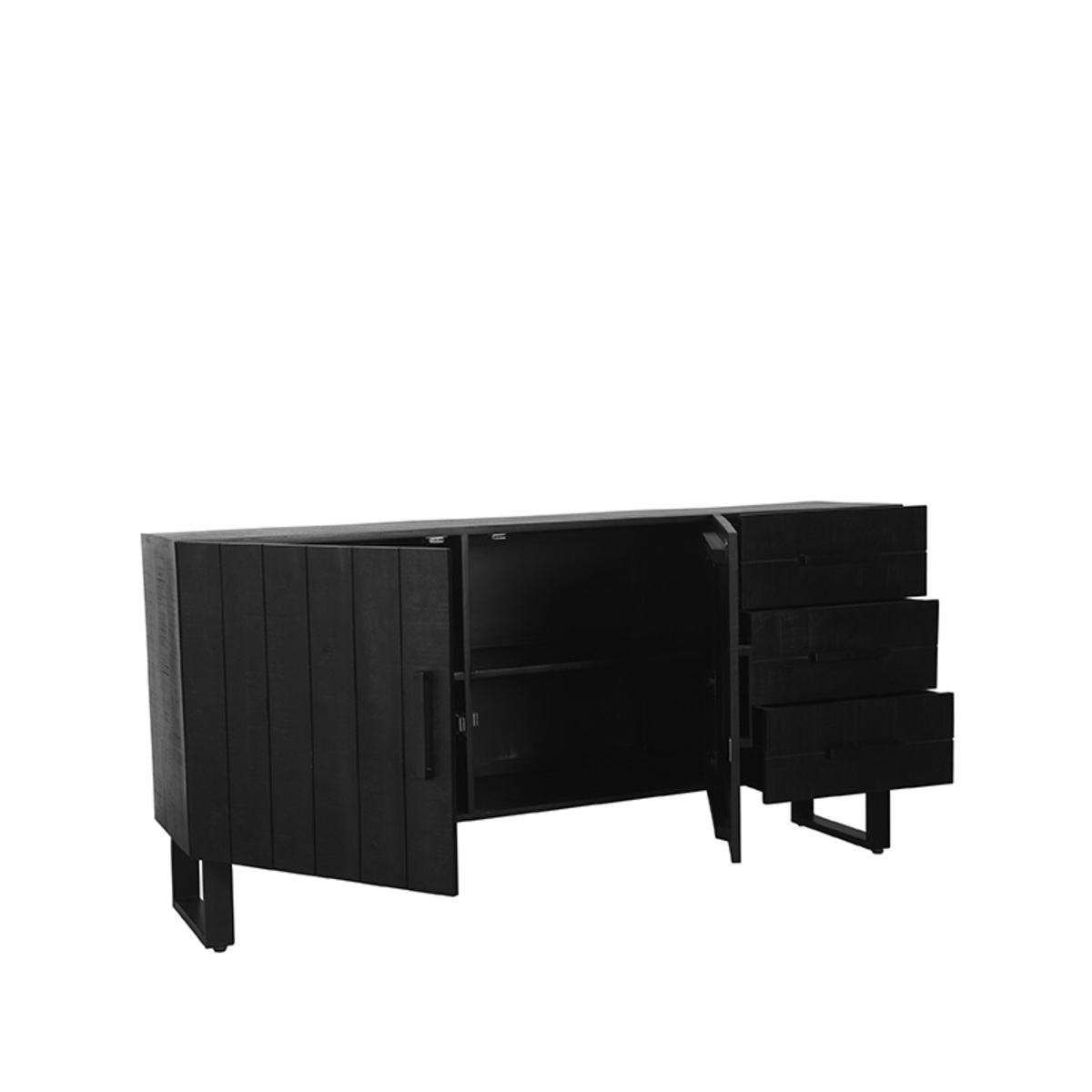 LABEL51 Dressoir Santos - Zwart - Mangohout