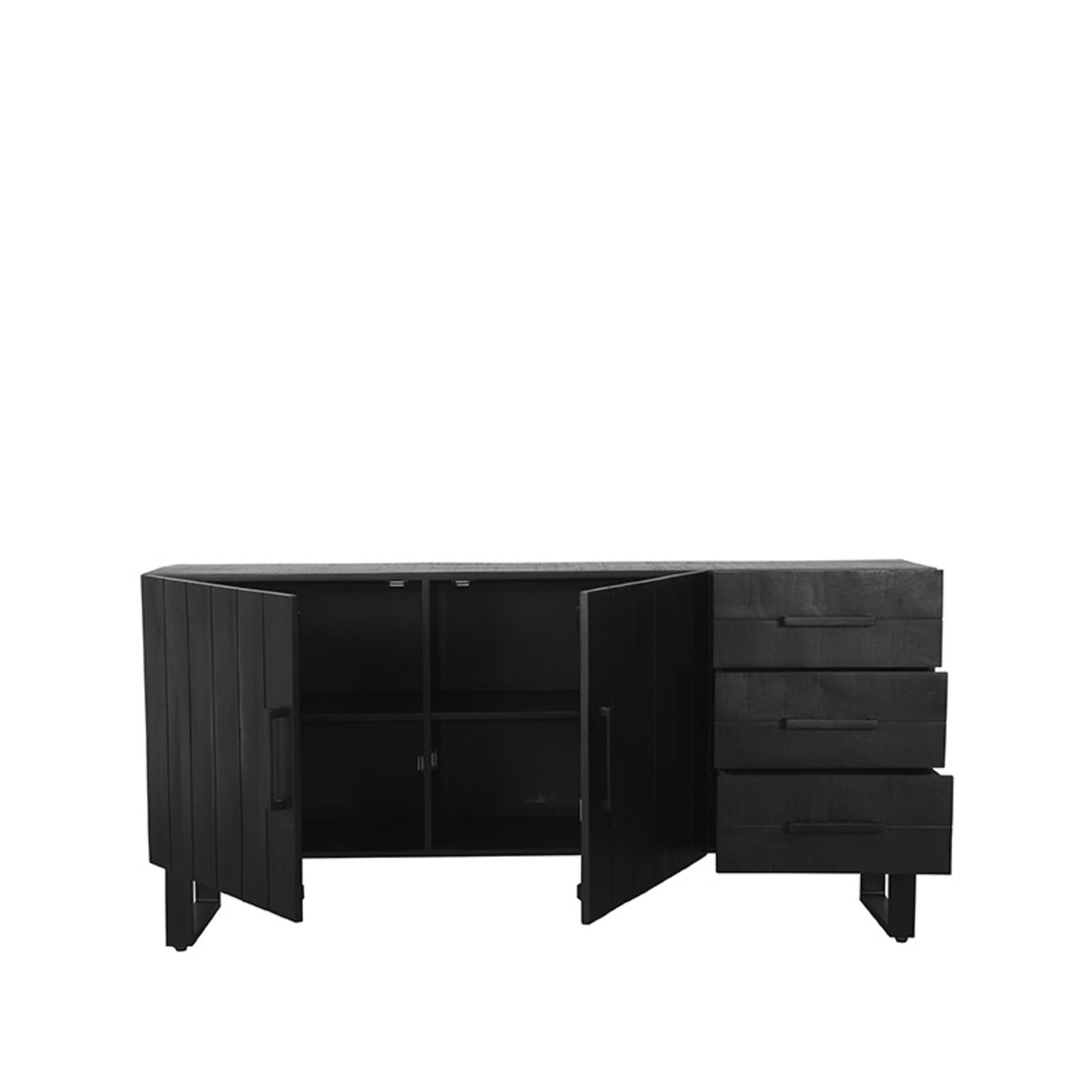 LABEL51 Dressoir Santos - Zwart - Mangohout