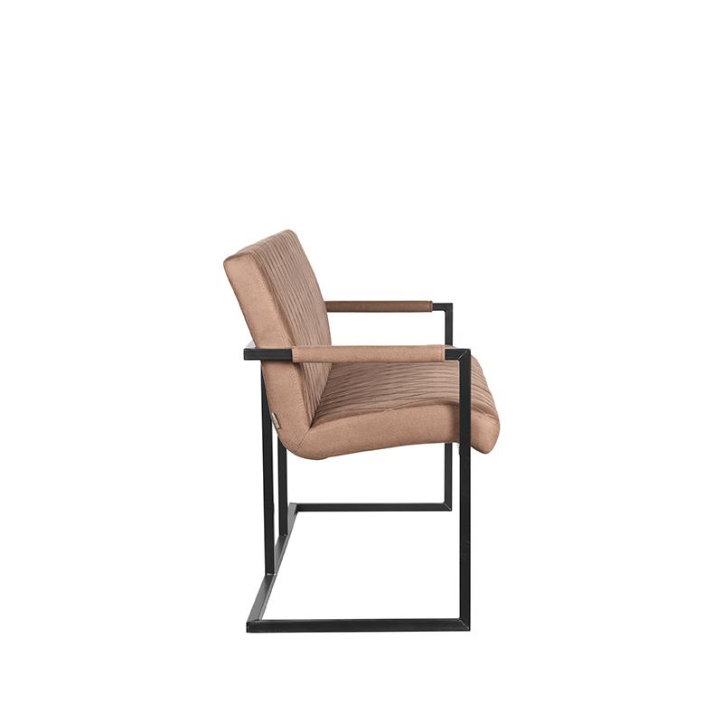 LABEL51 Eetkamerbank Denmark - Stone - Microfiber - 155 cm