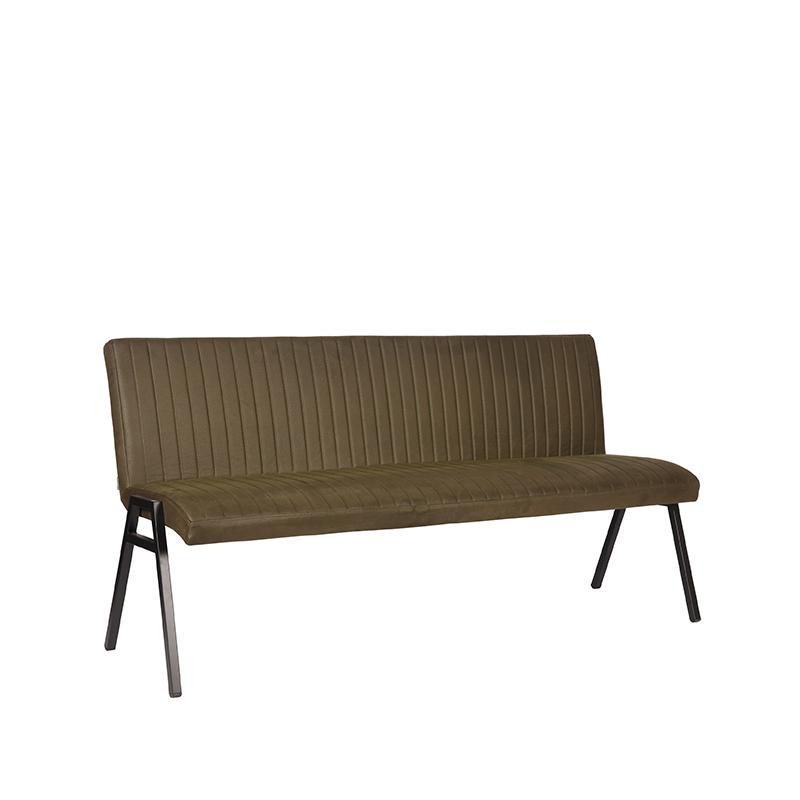 Eetkamerbank Matz - Army green - Microfiber - 175 cm - LABEL51