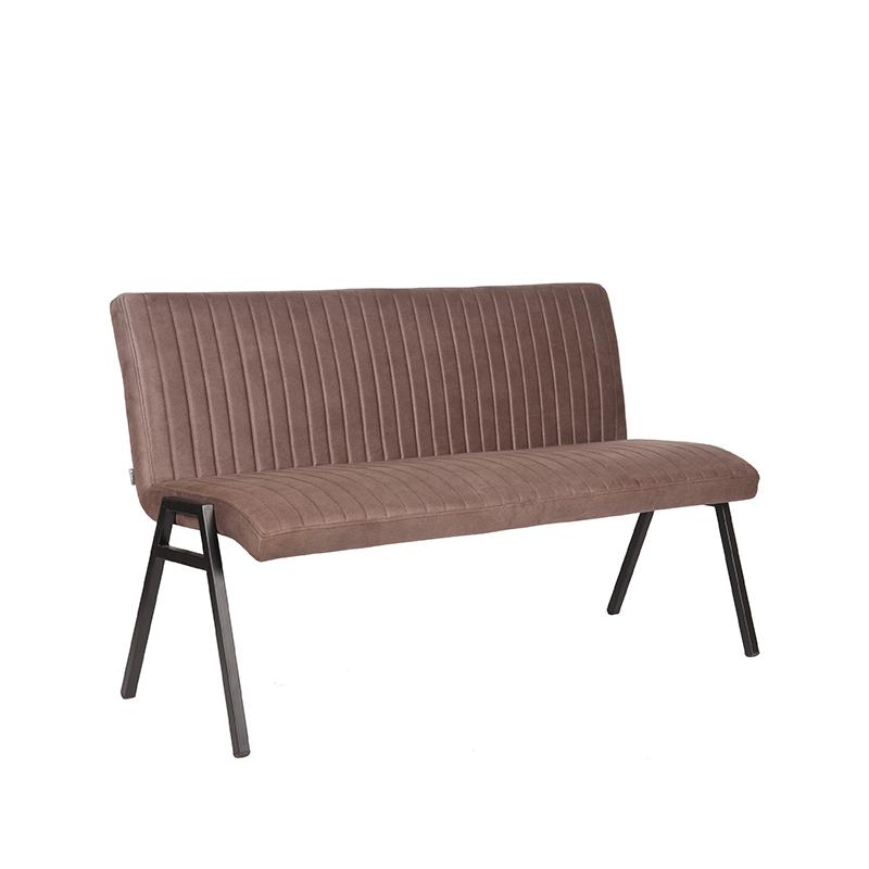 LABEL51 Eetkamerbank Matz - Truffel grijs - Microfiber - 145 cm