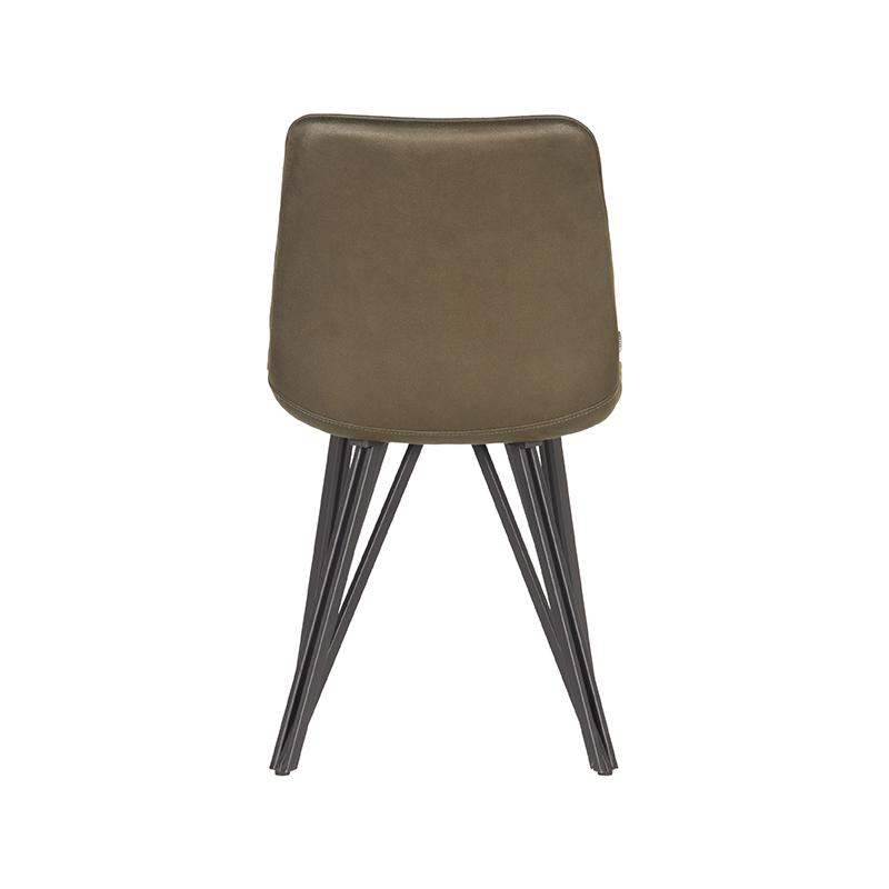LABEL51 Eetkamerstoel Boaz - Army green - Microfiber