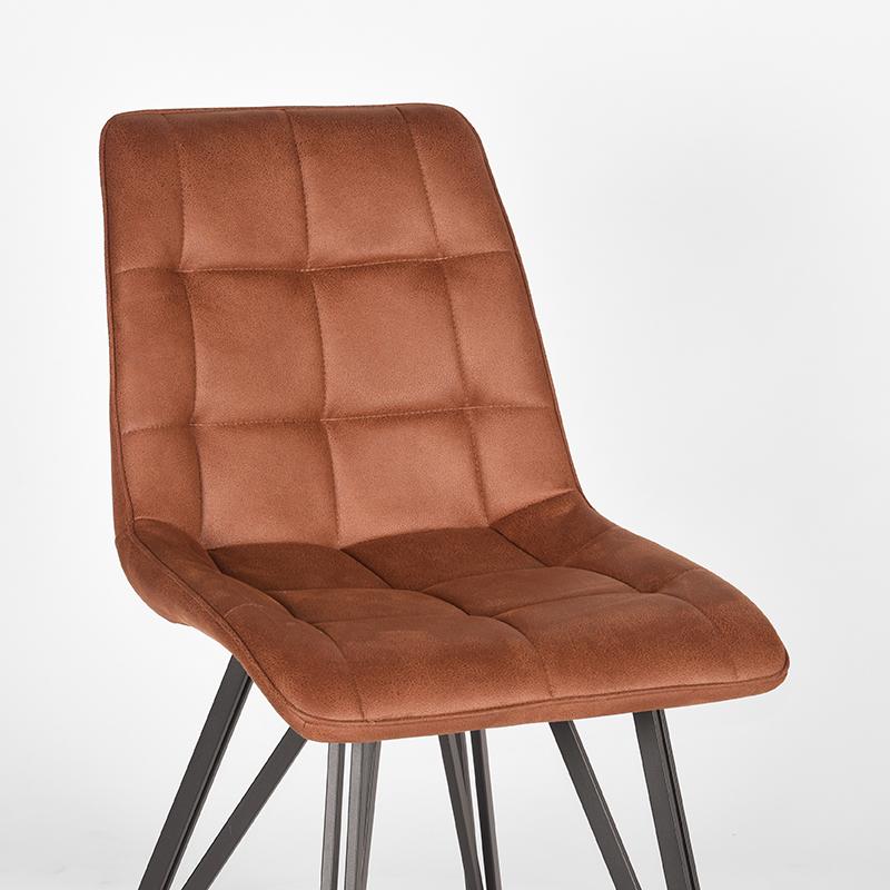 LABEL51 Eetkamerstoel Boaz - Cognac - Microfiber