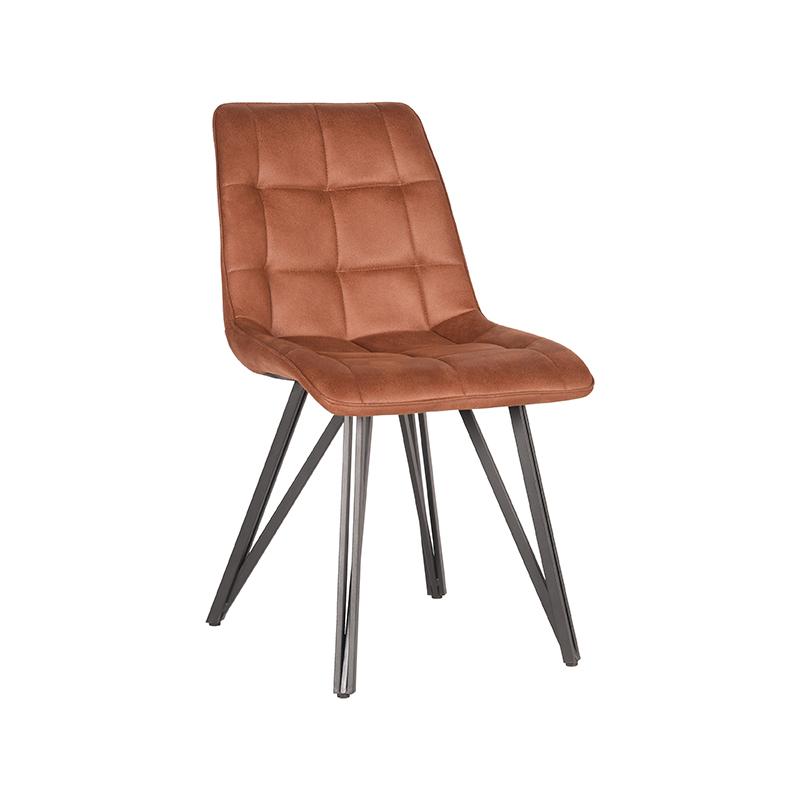 LABEL51 Eetkamerstoel Boaz - Cognac - Microfiber