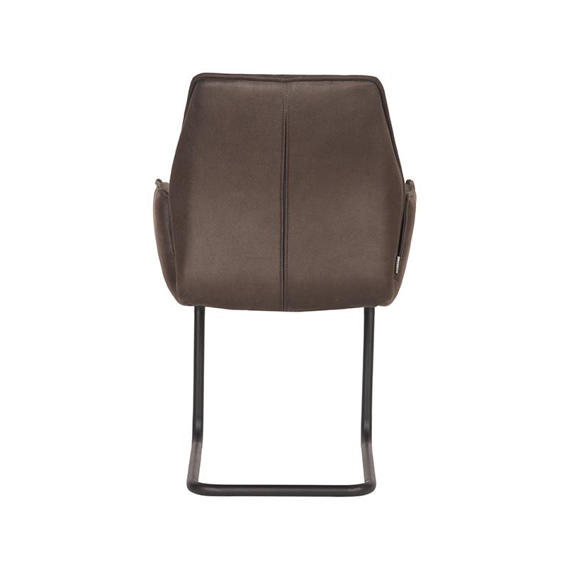 LABEL51 Eetkamerstoel Boet - Antraciet - Microfiber