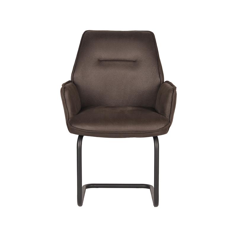 LABEL51 Eetkamerstoel Boet - Antraciet - Microfiber