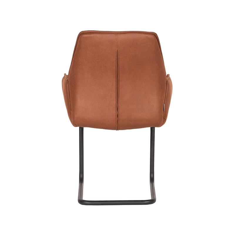 LABEL51 Eetkamerstoel Boet - Cognac - Microfiber