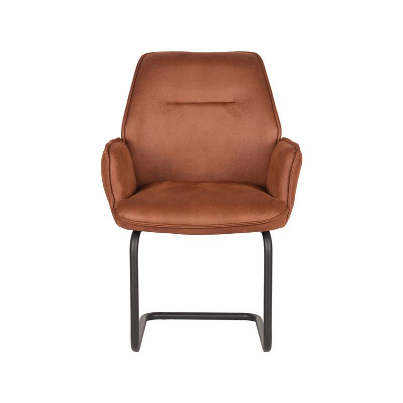 LABEL51 Eetkamerstoel Boet - Cognac - Microfiber