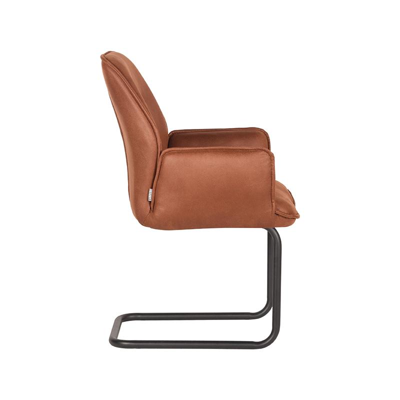 LABEL51 Eetkamerstoel Boet - Cognac - Microfiber