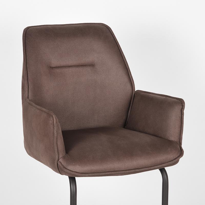 LABEL51 Eetkamerstoel Boet - Truffel grijs - Microfiber