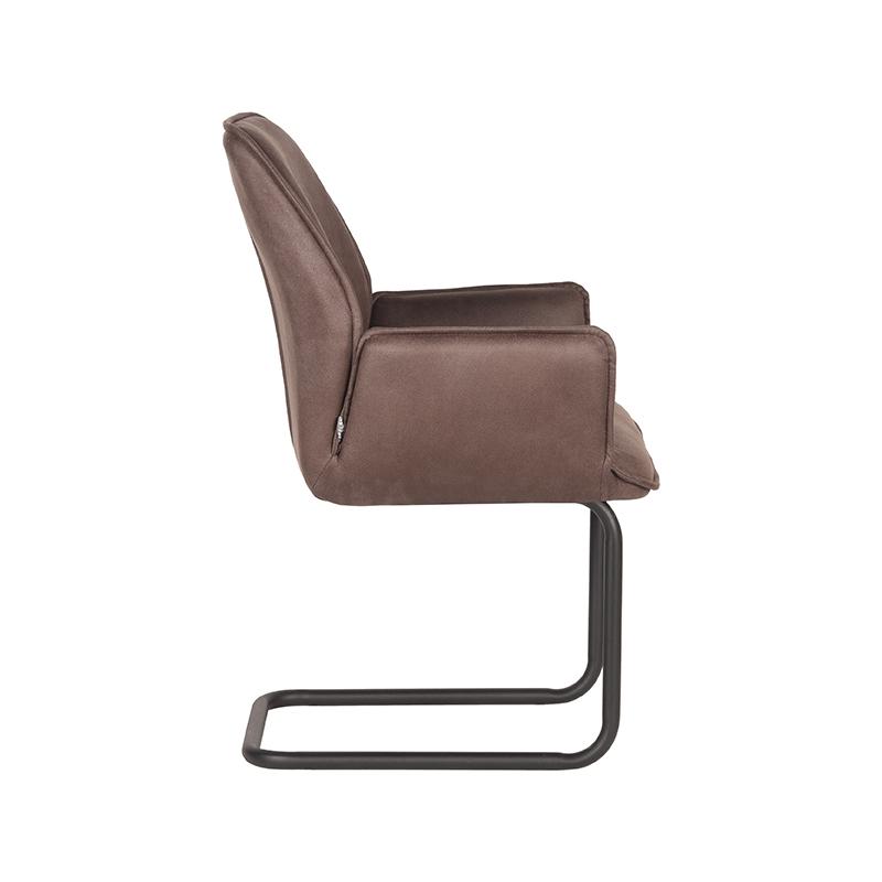 LABEL51 Eetkamerstoel Boet - Truffel grijs - Microfiber