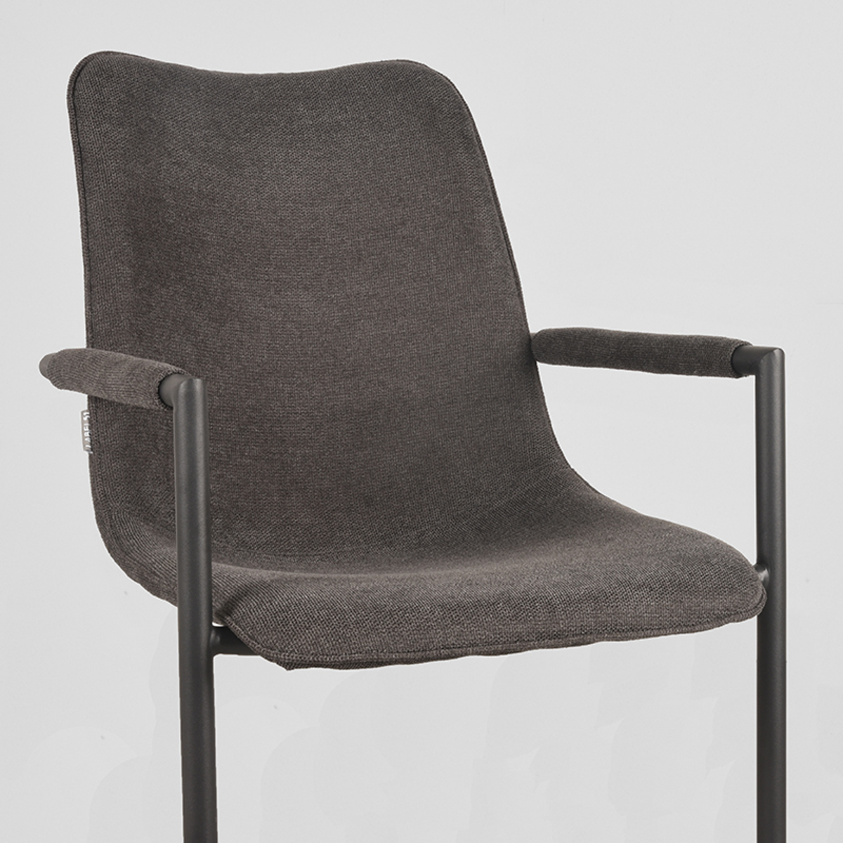 LABEL51 Eetkamerstoel Bono - Antraciet - Weave