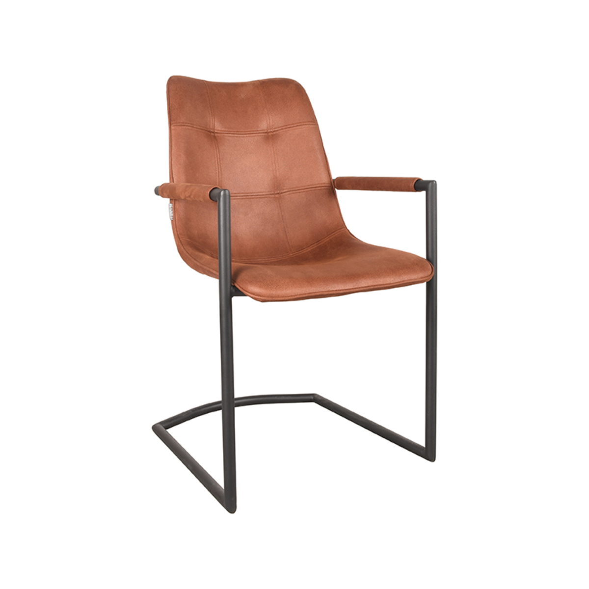 LABEL51 Eetkamerstoel Boyd - Cognac - Microfiber