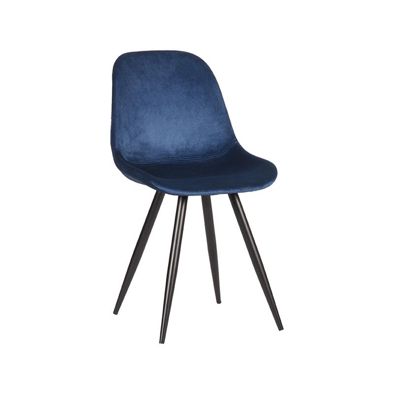 Eetkamerstoel Capri - Blauw - Fluweel LABEL51