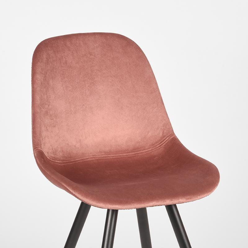 LABEL51 Eetkamerstoel Capri - Roze - Fluweel