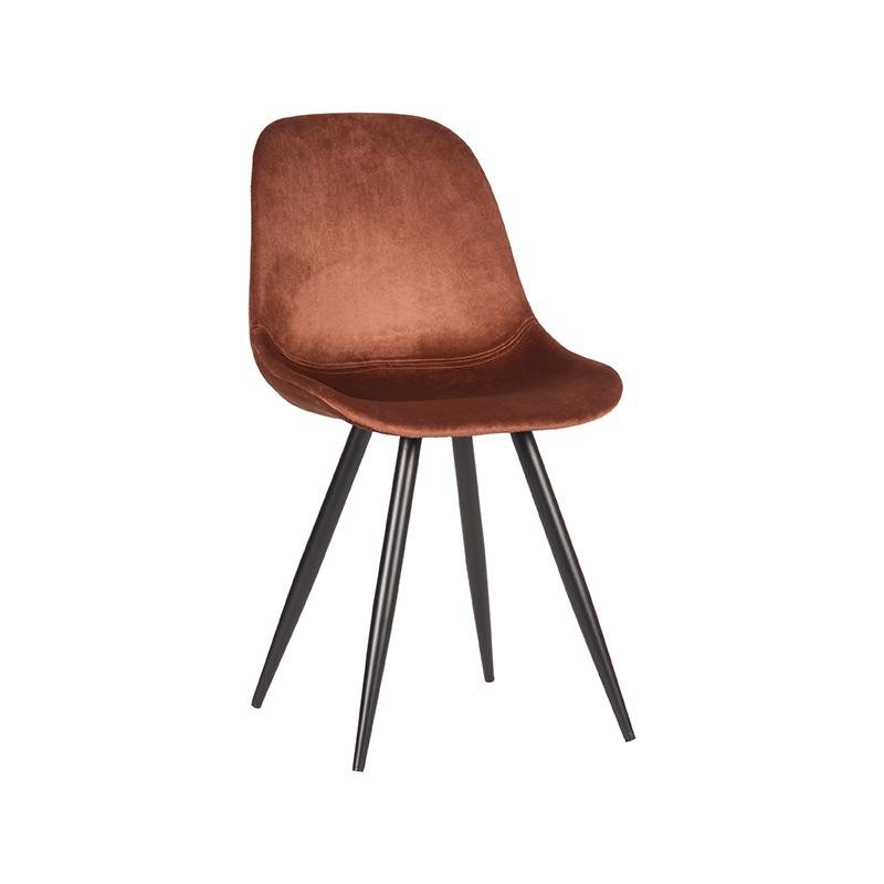 Eetkamerstoel Capri - Rust - Fluweel - LABEL51