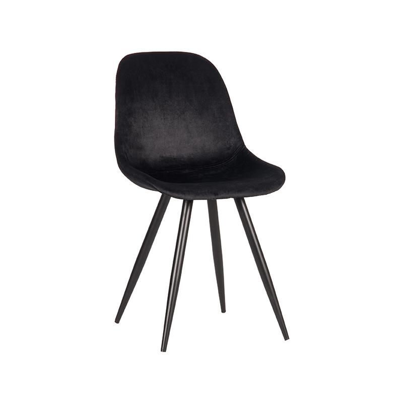 Eetkamerstoel Capri - Zwart - Fluweel LABEL51