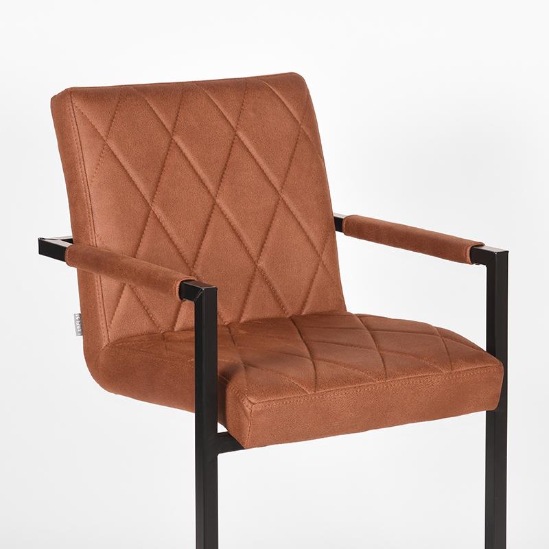 LABEL51 Eetkamerstoel Denmark - Cognac - Microfiber