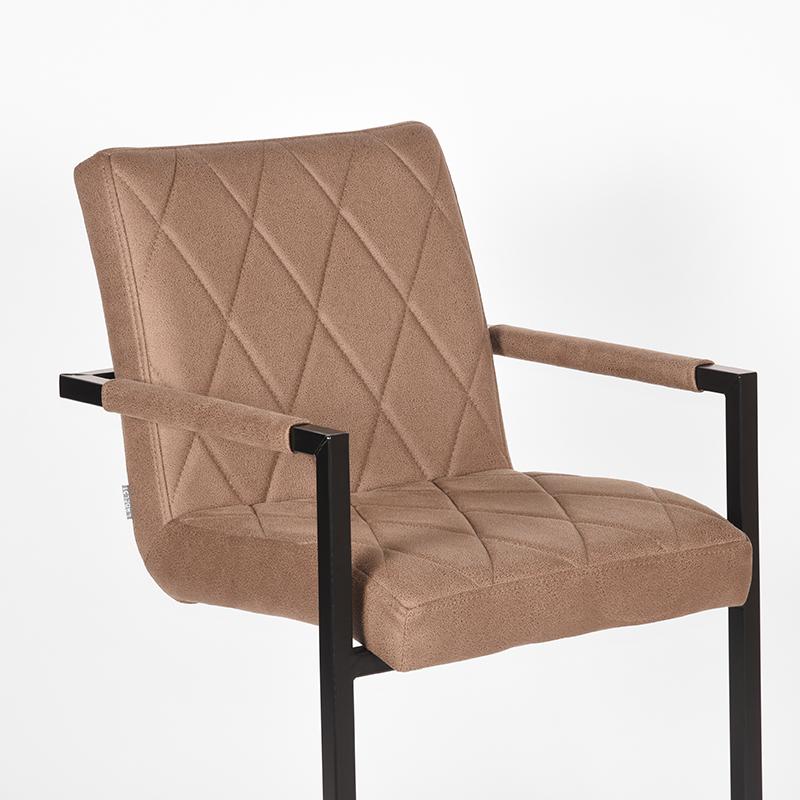 LABEL51 Eetkamerstoel Denmark - Stone - Microfiber