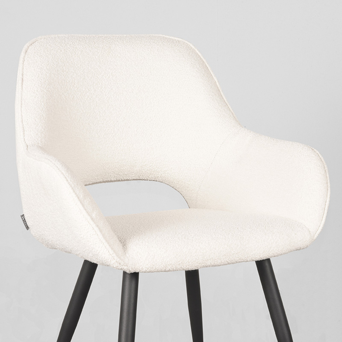 LABEL51 Eetkamerstoel Fer - Ivory - Boucle