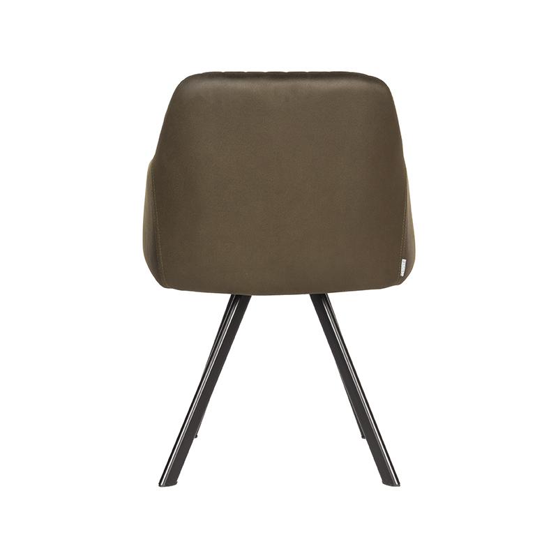 LABEL51 Eetkamerstoel Floor - Army green - Microfiber