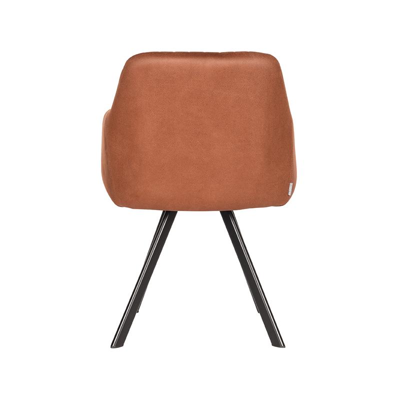 LABEL51 Eetkamerstoel Floor - Cognac - Microfiber