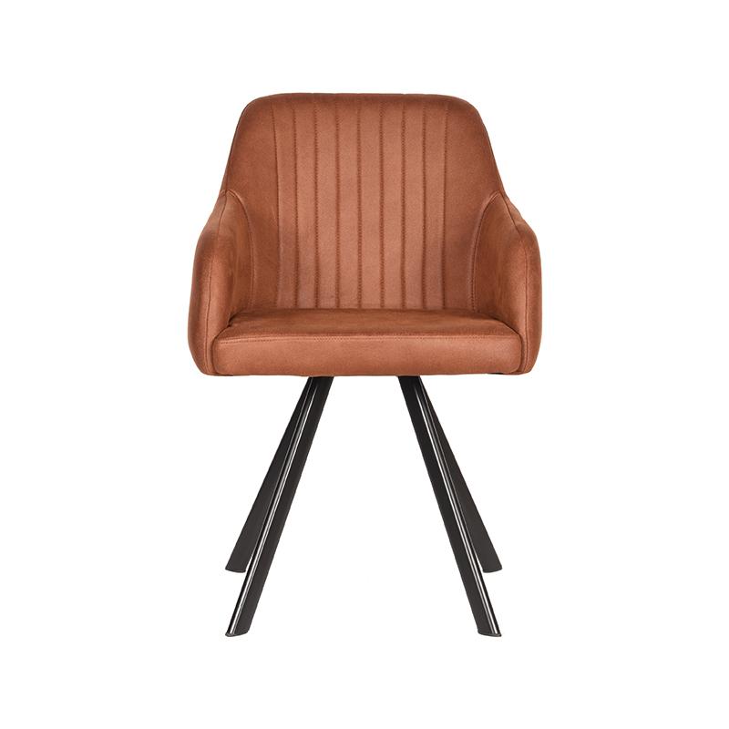 LABEL51 Eetkamerstoel Floor - Cognac - Microfiber