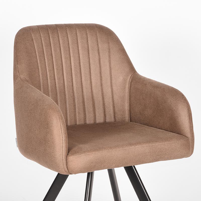 LABEL51 Eetkamerstoel Floor - Stone - Microfiber