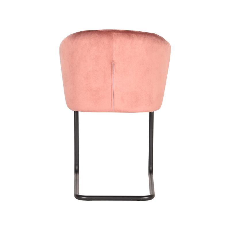 LABEL51 Eetkamerstoel Flow - Roze - Fluweel