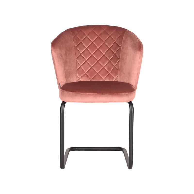 LABEL51 Eetkamerstoel Flow - Roze - Fluweel