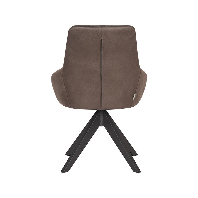 LABEL51 Eetkamerstoel Jace - Antraciet - Microfiber
