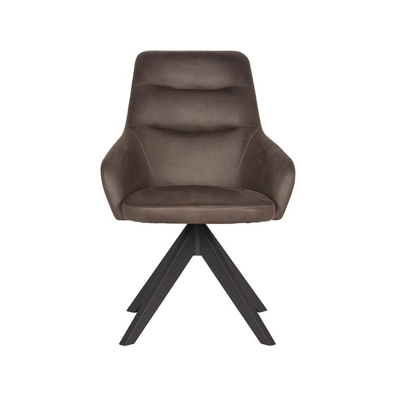 LABEL51 Eetkamerstoel Jace - Antraciet - Microfiber