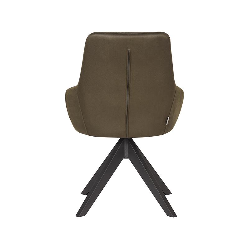 LABEL51 Eetkamerstoel Jace - Army green - Microfiber