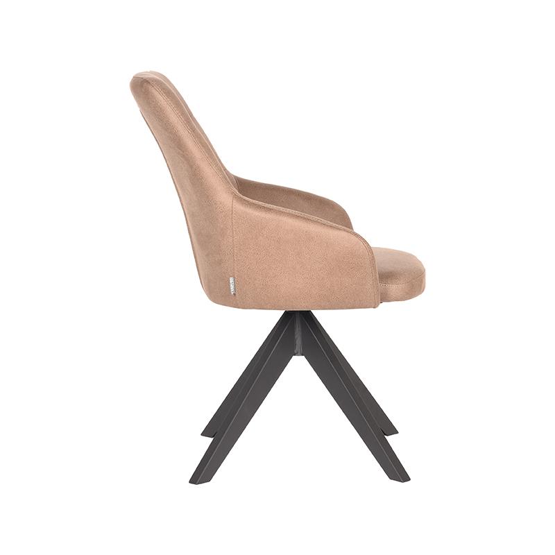 LABEL51 Eetkamerstoel Jace - Stone - Microfiber