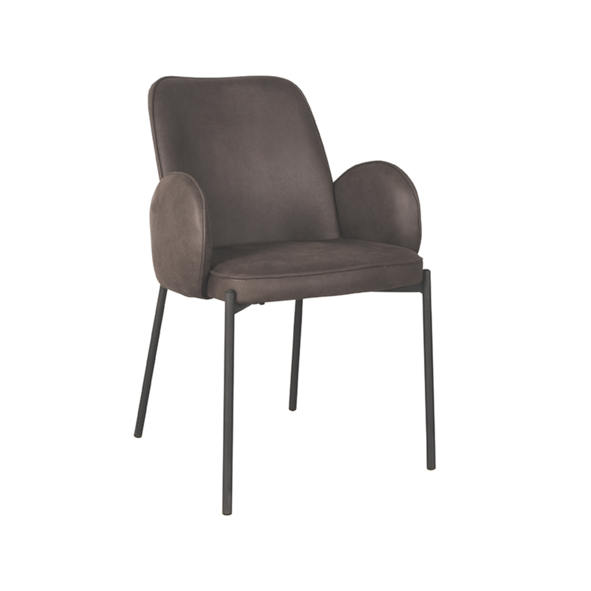 Eetkamerstoel Jari - Microfiber - Antraciet - LABEL51
