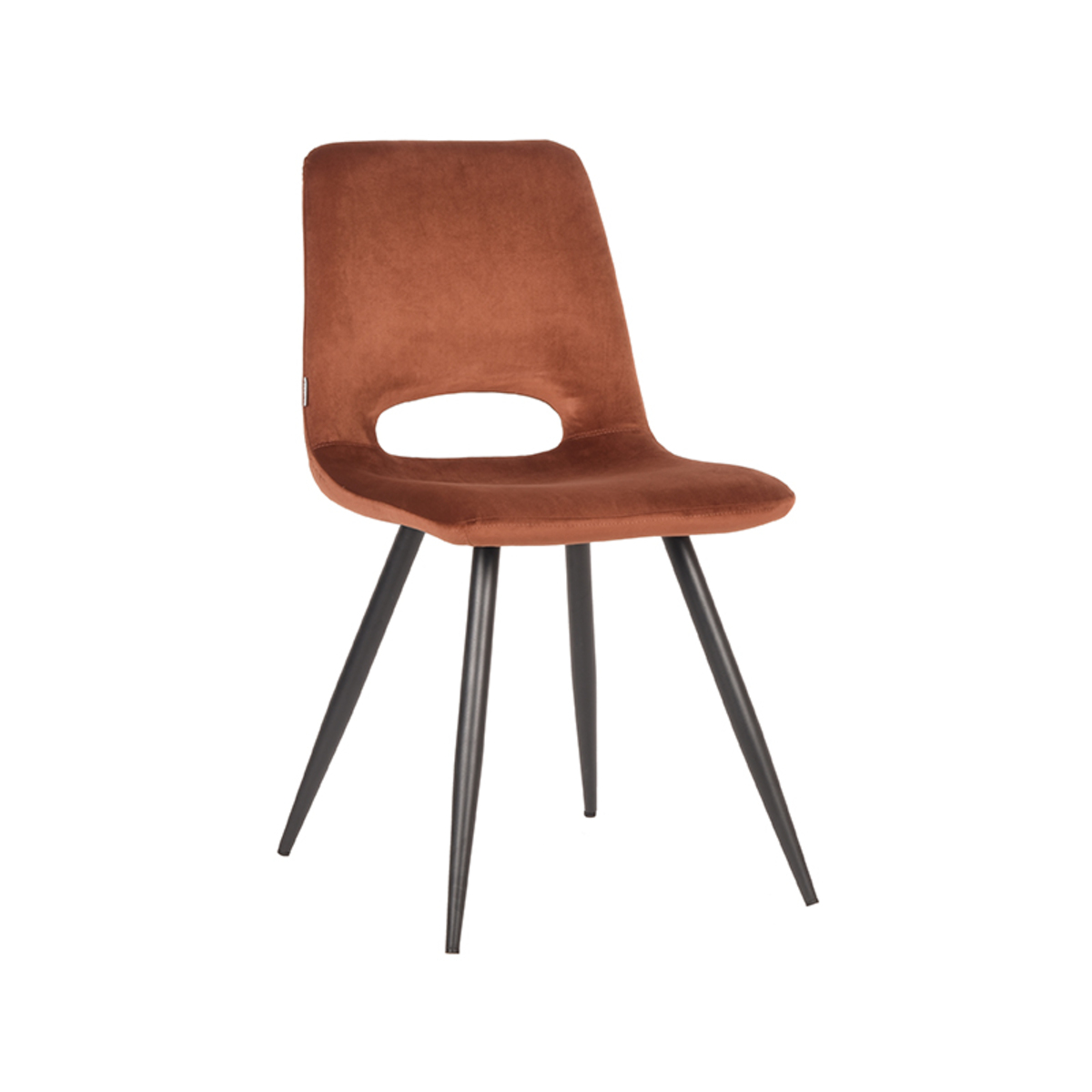 Eetkamerstoel Josh - Fluweel - Rust - LABEL51