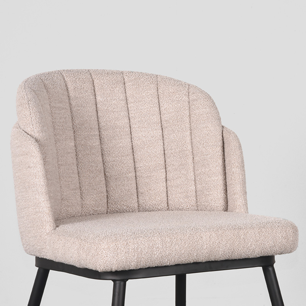 LABEL51 Eetkamerstoel Loed - Naturel - Boucle